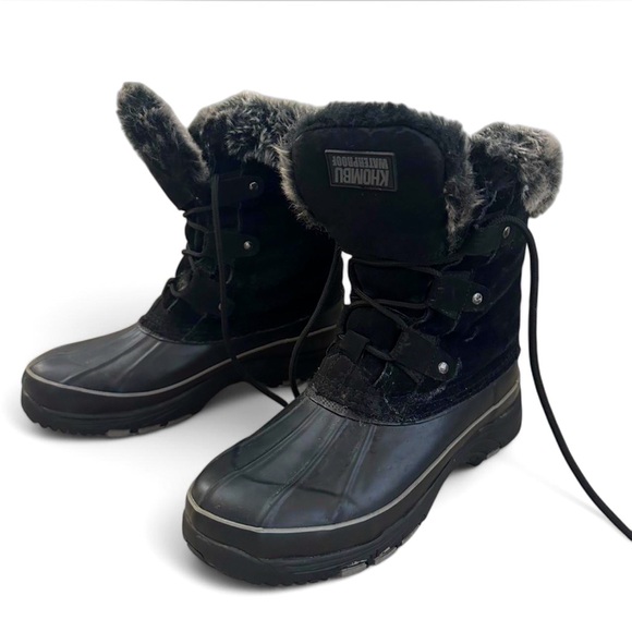 Khombu Women's Black Waterproof Winter Boots - Picture 1 of 5